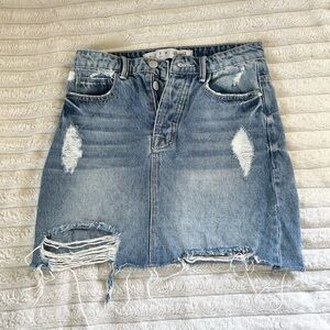Denim&Co Mini Jean Skirt